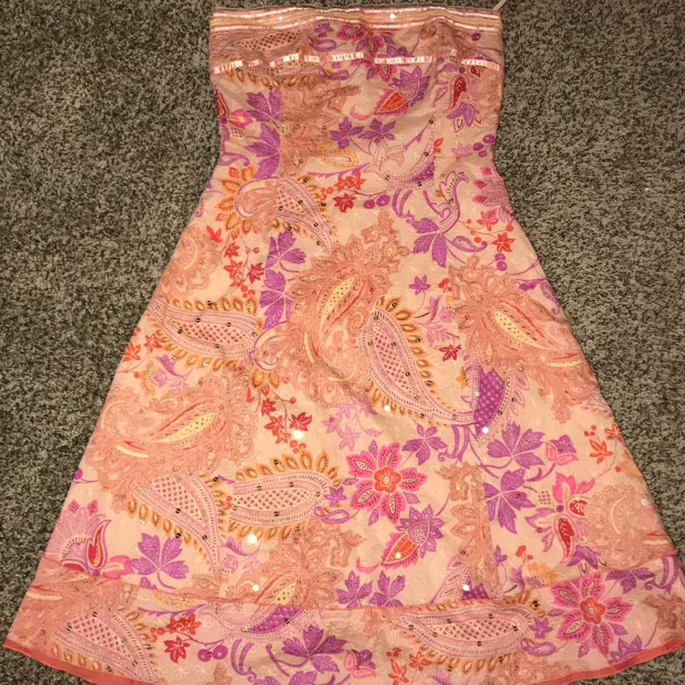 Strapless spring dress